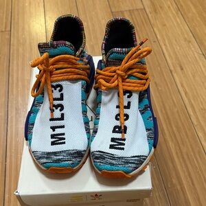 Adidas Kids Sneakers with Orange and Blue Accents